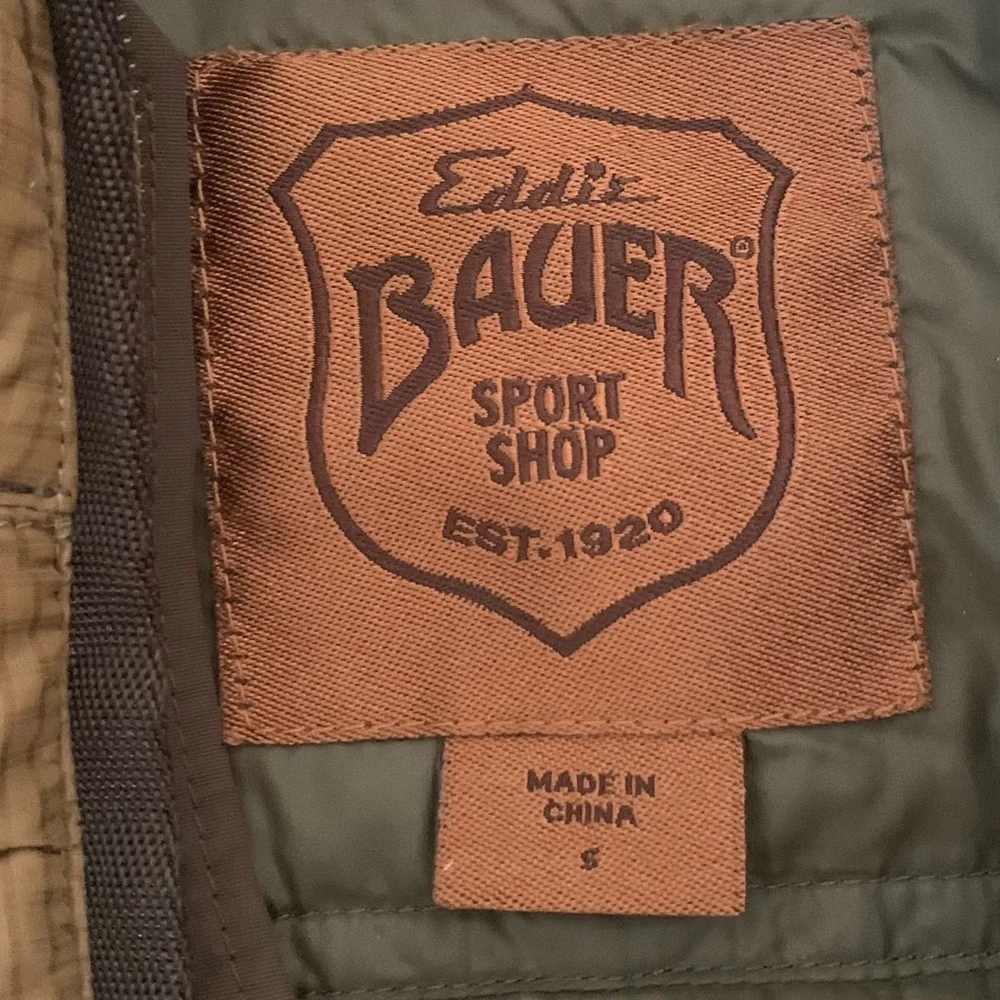 Eddie Bauer Womens Stormdown 700 Goose Down Quilted Vest Brown Sz S